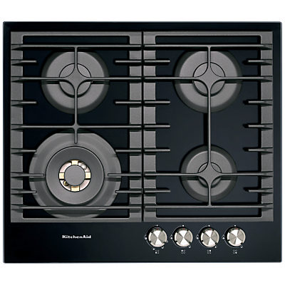 KitchenAid KHGD4 Integrated Gas Hob, Black KitchenAid KHGD4 Integrated Gas Hob, Black